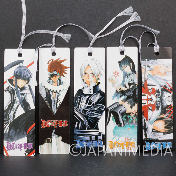 D.Gray-man Bookmarker 5pc set Jump Festa 2008 [Allen / Kanda / Lenalee / Lavi] Japanimedia Store FRONT