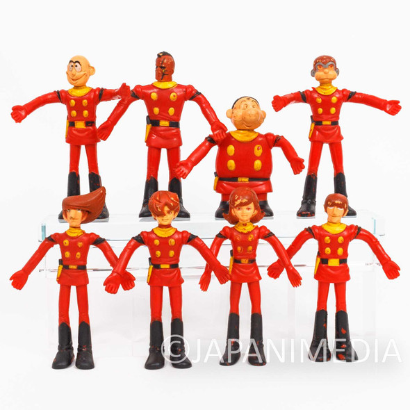(JUNK /DAMAGED ITEM) Retro Cyborg 009 Bendable Figure 8pc Set / TAKATOKU Japanimedia Store FRONT