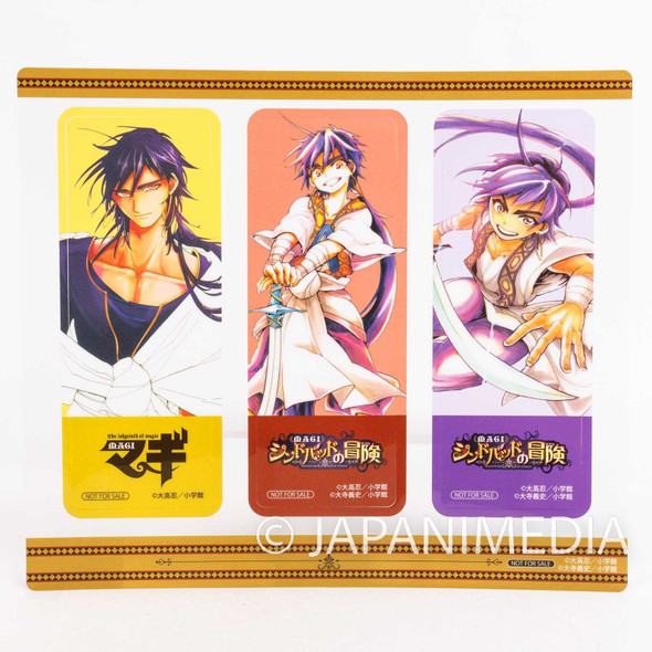 Magi The Labyrinth of Magic Clear Bookmark 3pc Set Japanimedia Store FRONT