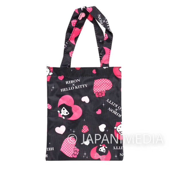 Ribon x Hello Kitty Collaboration Mini Tote bag JAPAN Japanimedia Store FRONT