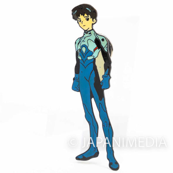 Retro RARE! Evangelion Shinji Ikari Metal Pins Whole Body ver. Japanimedia Store FRONT