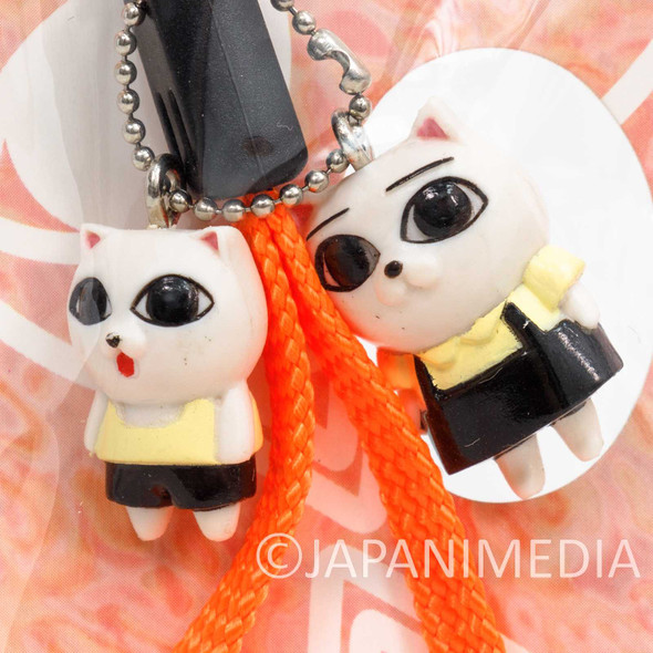Retro RARE Nekojiru Nyaako Nyatta Figure Strap (Orange) JAPAN Japanimedia Store FRONT