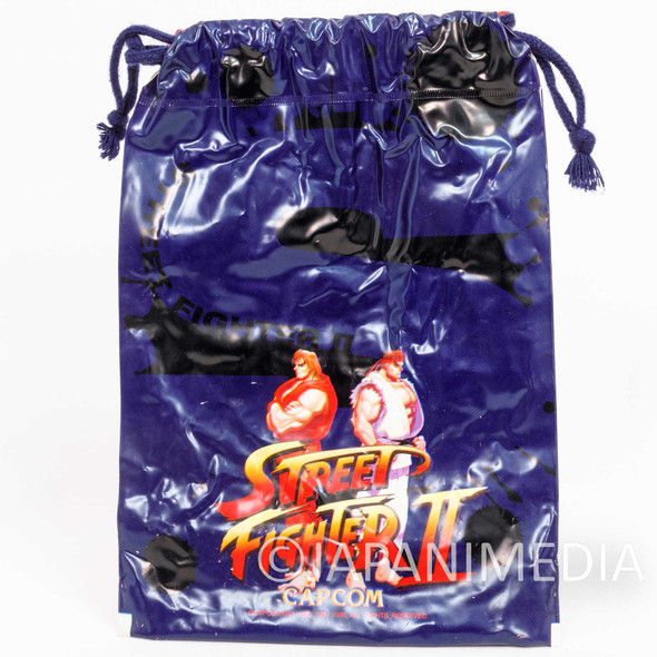 Retro RARE! Street Fighter 2 Drawstring Bag Capcom Japanimedia Store FRONT
