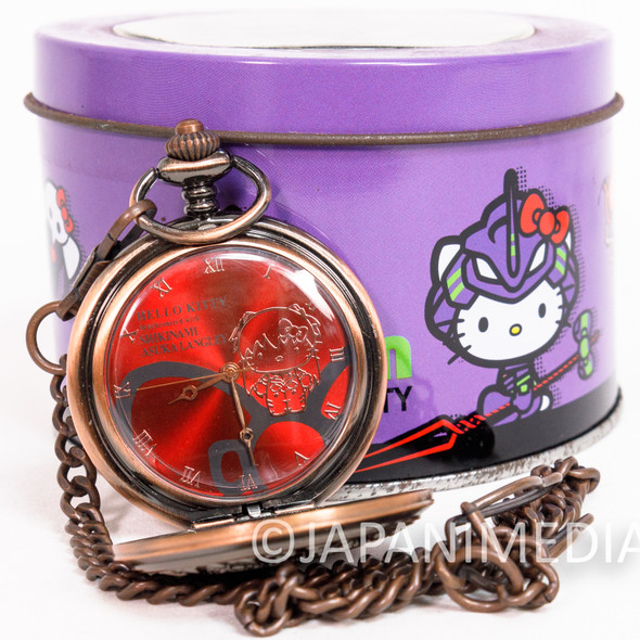 Evangelion x Hello Kitty Asuka Langley Pocket Watch SEGA Japan Anime - Japanimedia Store Front