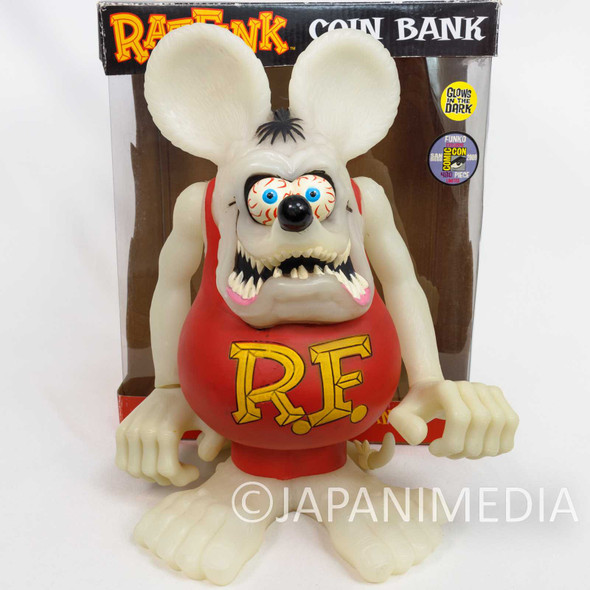 RAT FINK Glow in the Dark 12" Soft Vinyl Figure Coin Bank Mooneyes ED ROTH Japanimedia Store FRONT