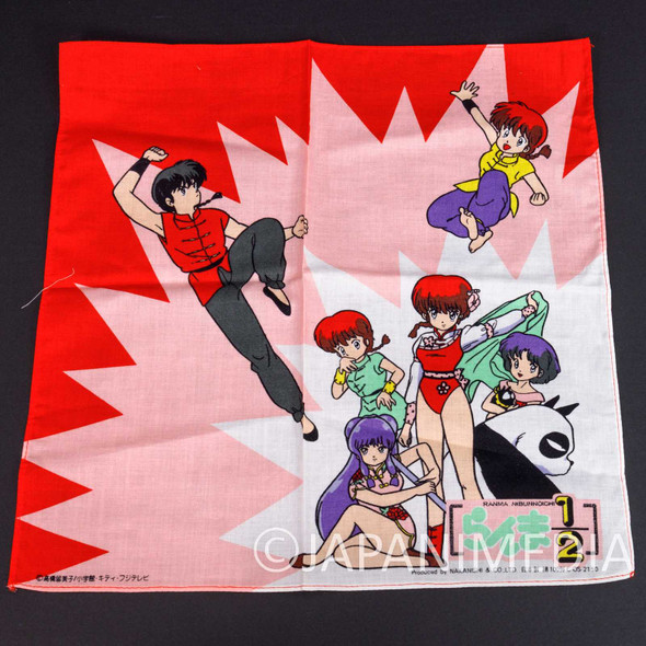 Retro RARE! Ranma 1/2 Handkerchief #3 [Ranma/Akane/Shampoo] Japanimedia Store FRONT