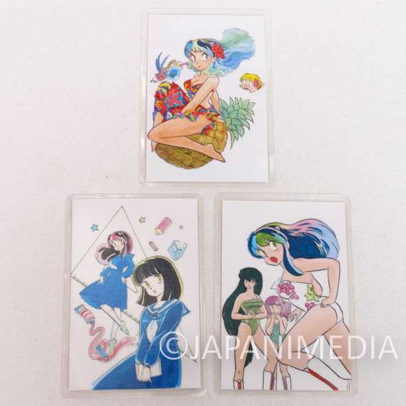 RARE! Urusei Yatsura Laminated Card 3pc Set / LUM SHINOBU RAN SAKURA Japanimedia Store FRONT