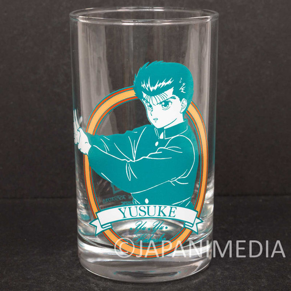 Retro RARE Yu Yu Hakusho Yusuke Urameshi Tumbler Glass JAPAN Japanimedia Store FRONT