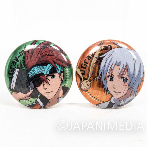 D.Gray-man Allen Walker & Lavi Can Badge Pins Set JAPAN ANIME MANGA Japanimedia Store FRONT