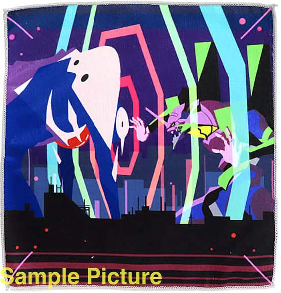 Evangelion EVA-01 & 4th Angel Sachiel Hand Towel 10x10inch BANDAI JAPAN Japanimedia Store FRONT