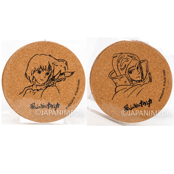 Nausicaa of the Valley of the Wind Nausicaa&Kushana Cork Coaster Set Japanimedia Store FRONT