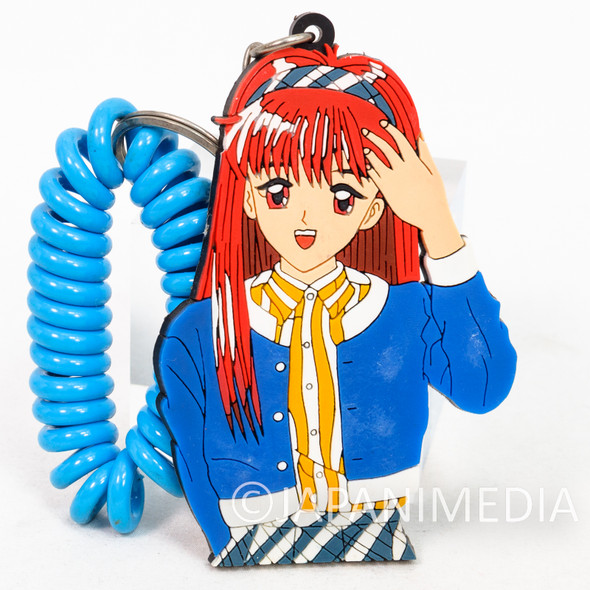 Retro Tokimeki Memorial Shiori Fujisaki Rubber Mascot Keychain KONAMI Japanimedia Store FRONT
