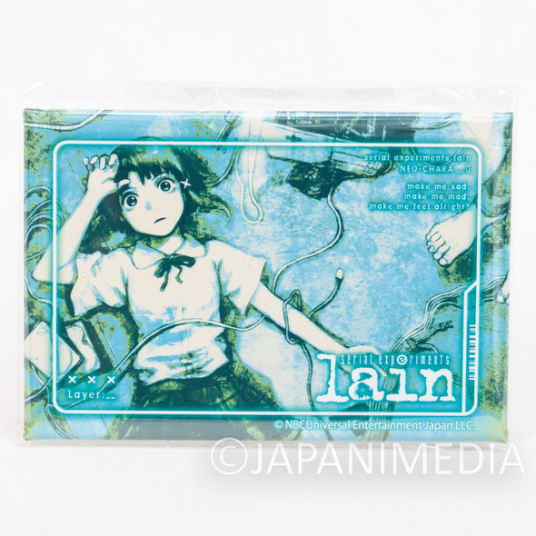 serial experiments lain 3x2inch Picture Can Badge Pins #F Japanimedia Store FRONT