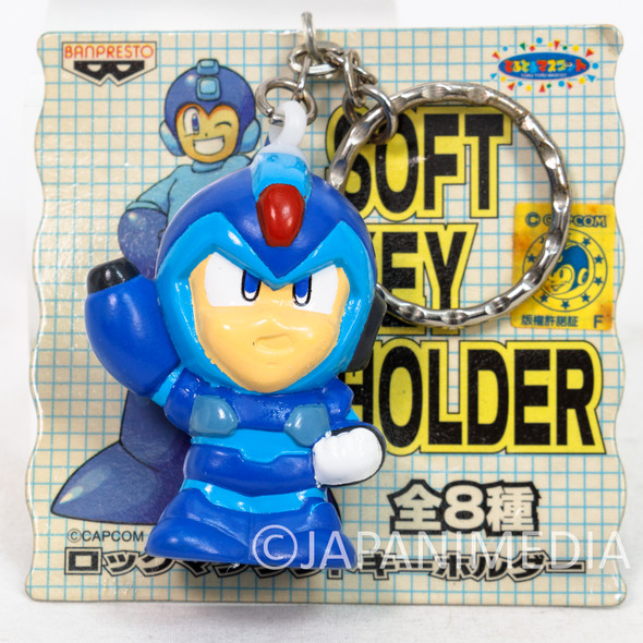 RARE! MEGA MAN Soft Vinyl Figure Keychain #2 CAPCOM ROCKMAN Japanimedia Store FRONT