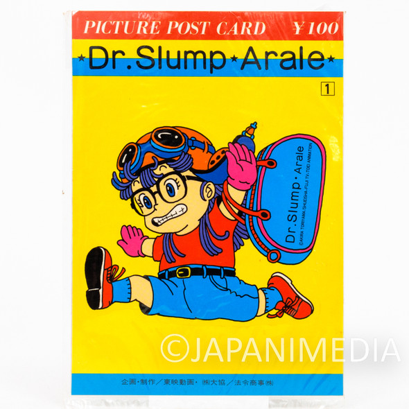 Retro Dr. Slump Arale chan Sticker Sheet w/Post Card #1 JAPAN ANIME Japanimedia Store FRONT