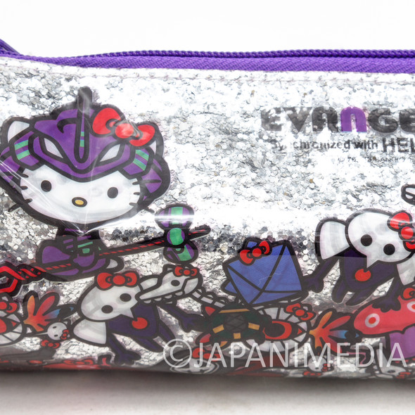 RARE! Evangelion x Hello Kitty Soft Vinyl Pen Case Pouch #1 Sanrio