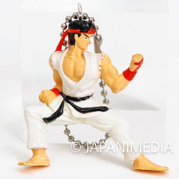 Retro RARE Street Fighter 2 Ryu Mini Figure Ballchain JAPAN GAME CAPCOM Japanimedia Store FRONT