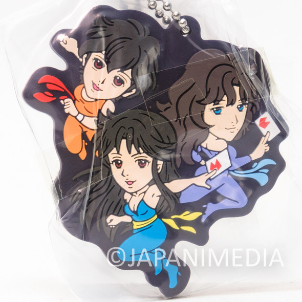 Cat's Eye Rui Hitomi Ai Kisugi Rubber Mascot Ballchain Hojo Tsukasa Japanimedia Store FRONT