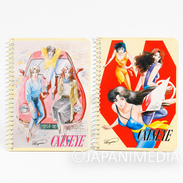 Cat's Eye Rui Hitomi Ai Kisugi Mini Notebook Memo Pad 2pc Set Hojo Tsukasa Japanimedia Store FRONT