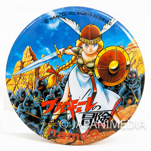Retro RARE Valkyrie no Boken Button Badge Namco JAPAN FAMICOM NINTNEDO Japanimedia Store FRONT