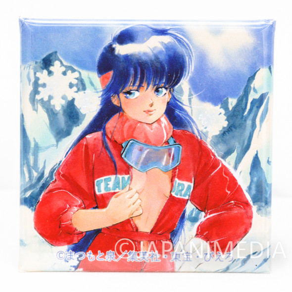 Kimagure Orange Road Madoka Ayukawa Square Can Badge Pins #4 Japanimedia Store FRONT