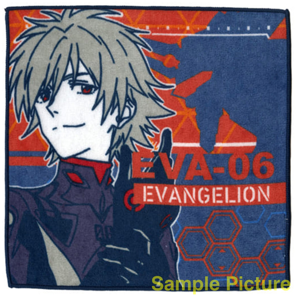 Evangelion Kaworu Nagisa Hand Towel 10x10inch BANDAI JAPAN2 Japanimedia Store FRONT