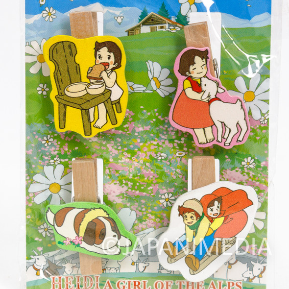 Heidi Girl of the Alps Wooden Clip w/Magnet JAPAN ANIME Japanimedia Store FRONT