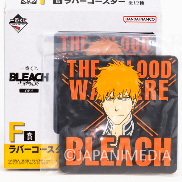 BLEACH Ichigo Kurosaki Rubber Coaster BANDAI NAMCO Japanimedia Store FRONT