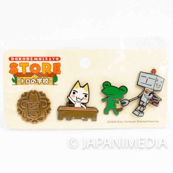 Sony Cat Doko Demo Issyo TORO Metal Pins 4pc Set Japanimedia Store FRONT