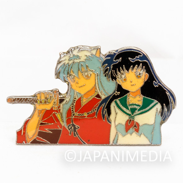 Retro RARE! Inuyasha & Kagome Metal Pins JAPAN ANIME MANGA Japanimedia Store FRONT