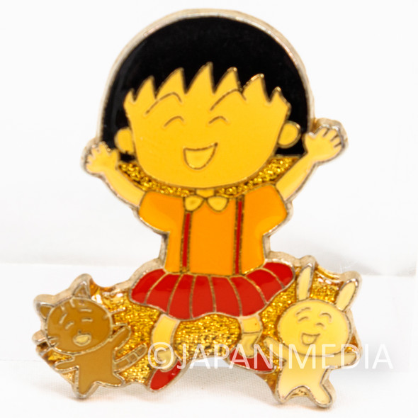 Retro Rare Chibi Maruko Chan Metal Pins #2/MOMOKO SAKURA Japanimedia Store FRONT