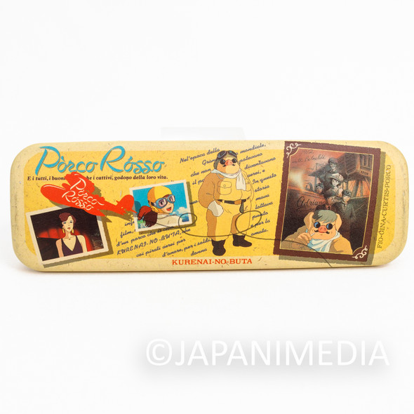 Retro Porco Rosso Marco Can Pen Case Ghibli JAPAN ANIME Japanimedia Store FRONT
