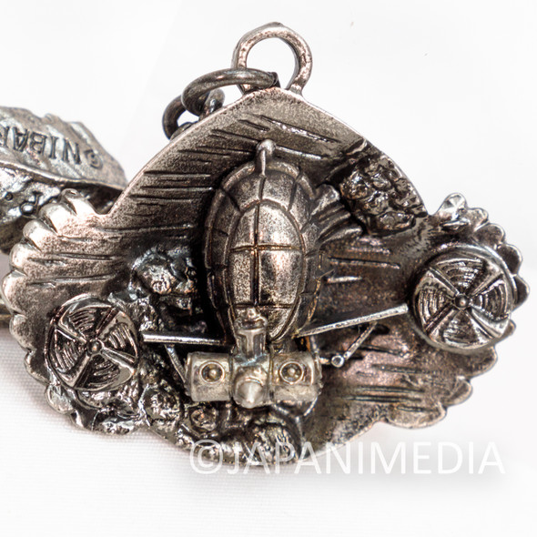 RARE! Laputa : Castle in the Sky Tiger Moth Metal Relief Keychain Ghibli Japanimedia Store FRONT