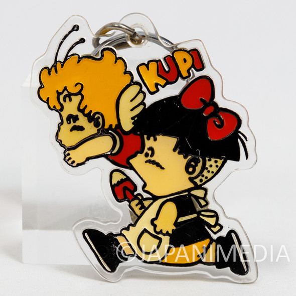 Retro RARE! Dr. Slump Arale chan Gatchan & Kinoko Acrylic Mascot Keychain Japanimedia Store FRONT