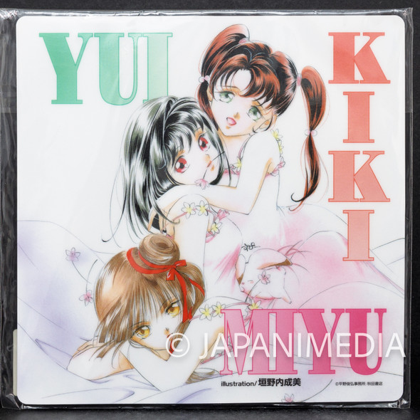 Retro RARE Vampire Princess MIYU YUI KIKI Mouse Pad 6x6inch Japanimedia Store FRONT