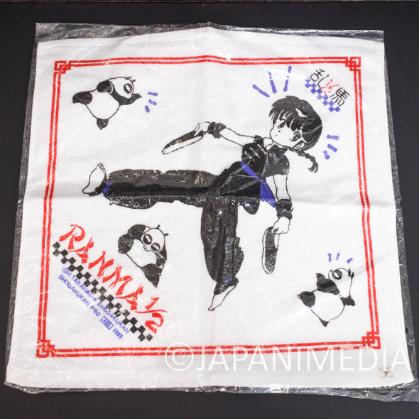Retro RARE!! Ranma 1/2 Hand Towel 12.5x12.5inch /RUMIKO TAKAHASHI Japanimedia Store FRONT