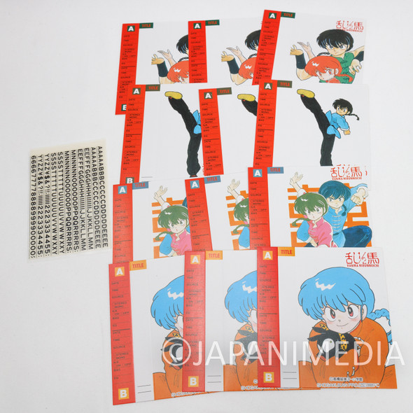 Ranma 1/2 Cassette Index Card 12 Sheet Set Japanimedia Store FRONT