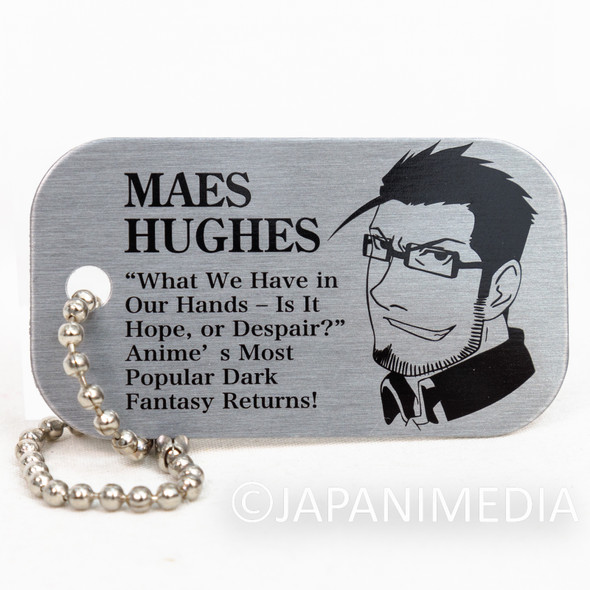 FullMetal Alchemist Maes Hughes Tag Plate Ballchain JAPAN ANIME MANGA Japanimedia Store FRONT