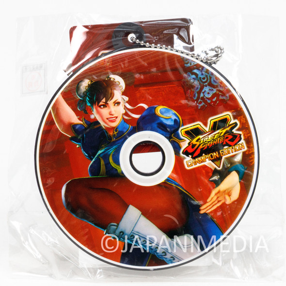 Street Fighter V Chun-Li Disc Type Rubber Mascot Ballchain Japanimedia Store FRONT