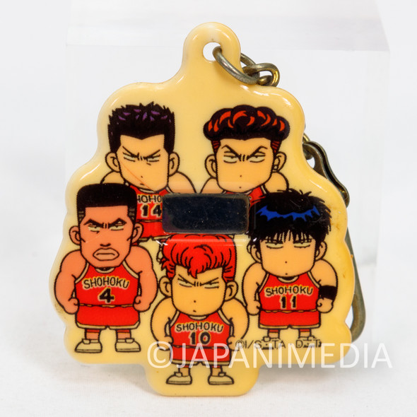 {Non-working} Retro RARE! SLAM DUNK Charm Keychain /Sakuragi Rukawa Akagi Miyagi Mitsui Japanimedia Store FRONT