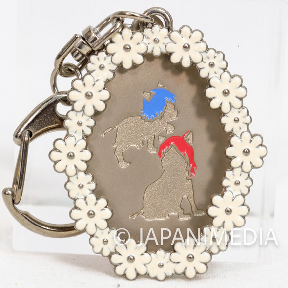 RARE! Wolf Children Ame and Yuki Metal Mascot Keychain Japanimedia Store FRONT