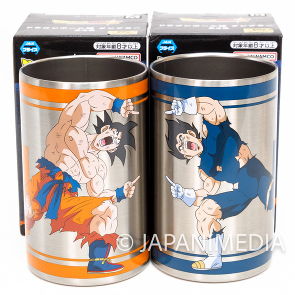 Dragon Ball Super / Stainless Tumbler 2pc Set Son Gokou Vegeta / BANDAI Japanimedia Store FRONT
