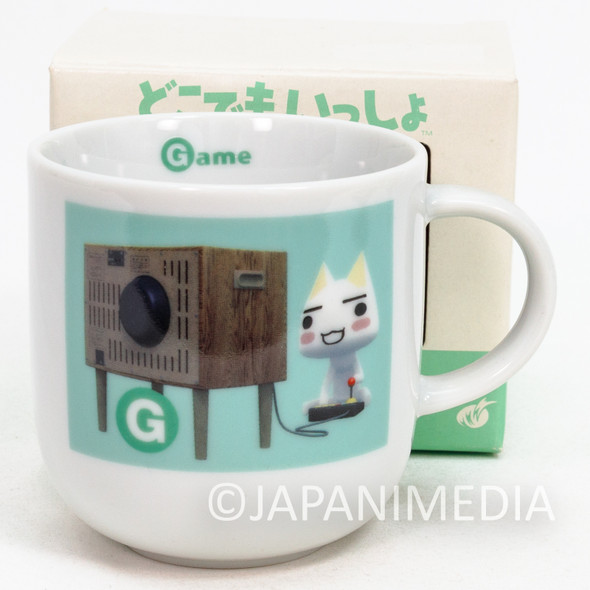 TORO Sony Cat Doko Demo Issyo Initial Mug "K" JAPAN ANIME Japanimedia Store FRONT