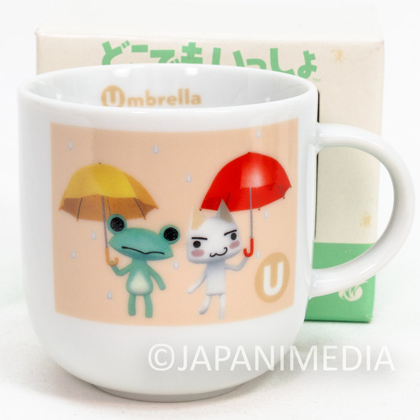 TORO Sony Cat Doko Demo Issyo Initial Mug "U" JAPAN ANIME Japanimedia Store FRONT