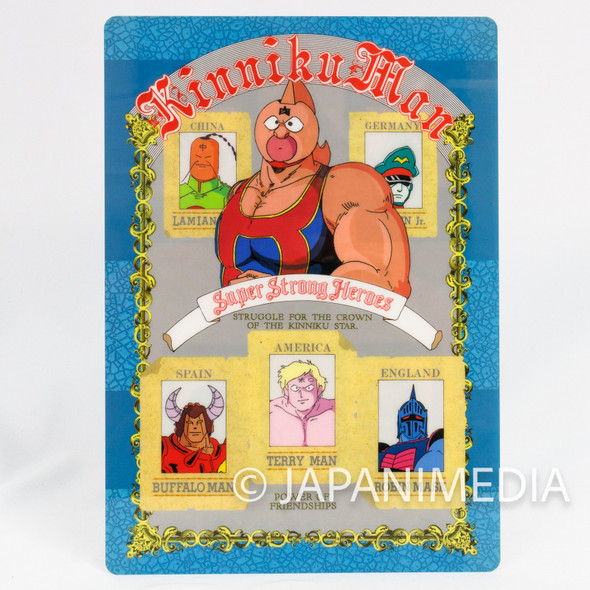 Retro Kinnikuman Picture Pencil Board Pad Shitajiki #1 ULTIMATE MUSCLE Japanimedia Store FRONT