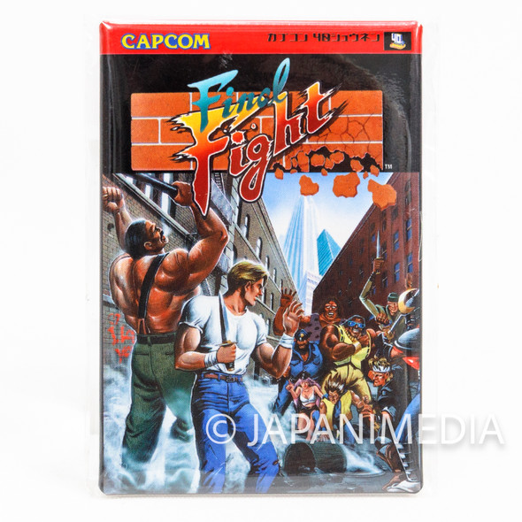 FINAL FIGHT Super Famcom Jacket Type Can Badge Pins Capcom Japanimedia Store FRONT