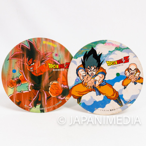 Retro Dragon Ball Z 5.5" Menko Set Son Gokou & Krillin | Japanimedia Store Front