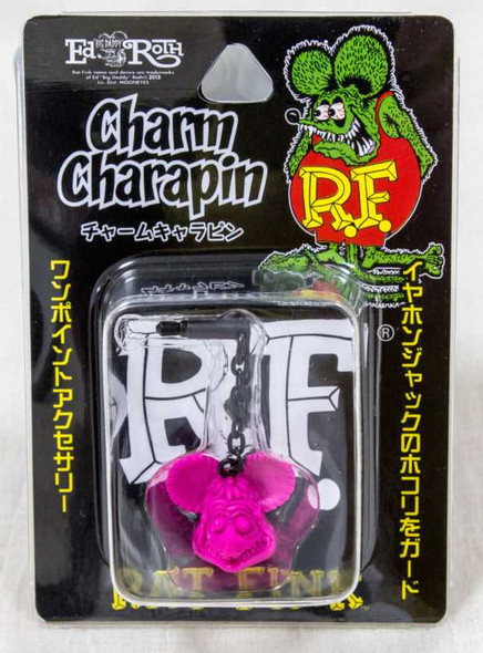 RAT FINK Pink Ver. Charm Charapin for Smart Phones for Earphone Jack Japanimedia Store FRONT
