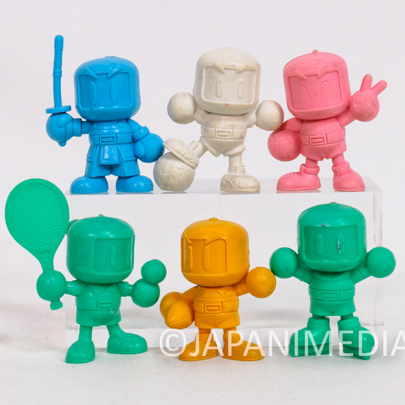 Bomberman Rubber Figure 6pc Set Hudson Famicom NES Japan | Japanimedia Store Front