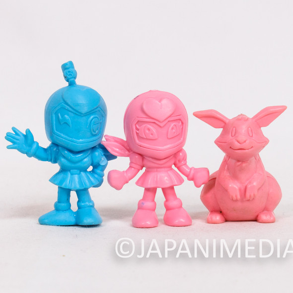 Bomberman Pretty Bomber Louie Rubber Figure 3pc Set Hudson Famicom NES Japan | Japanimedia Store Front